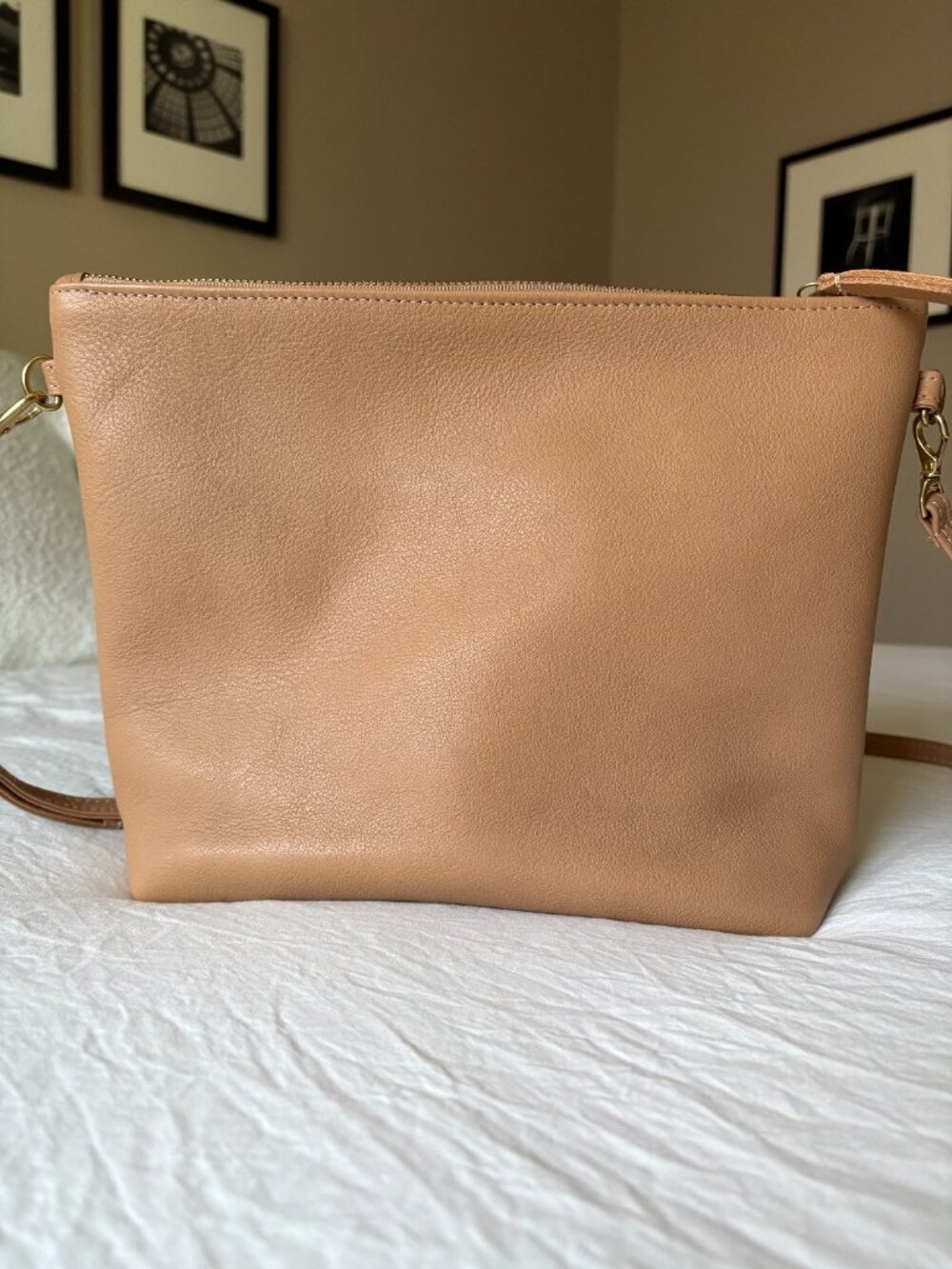 NEW Primecut Tan Leather Mini Hobo - Picture 2 of 9